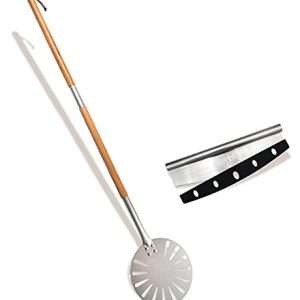 9 Inch Turning Pizza Peel with Adjustable Wood Handle