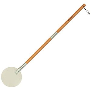 35" Long Beech Handle Round Aluminum Pizza Peel