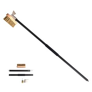 Brass Bristle Pizza Oven Cleaning Brush with Metal