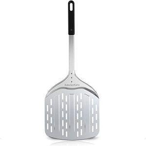 Premium 12" Perforated Pizza Peel with Long Handle