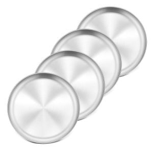 Crisp-Crusted Delights: Pack of 4 Aluminum Pizza Trays