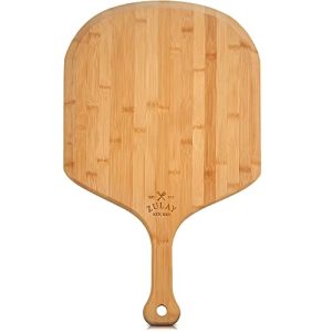 Authentic Bamboo Pizza Peel - Large 15" Pizza Paddle with Easy Glide Edges