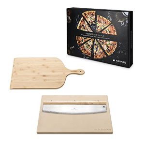Authentic Pizza Baking Set: Cordierite Stone, Cutter