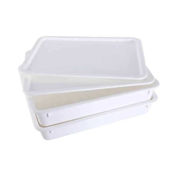 Professional-Grade Pizza Dough Proofing Box Set - Stackable Trays with Covers