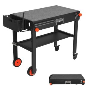 Portable Outdoor Grill Table Stand - Folding Cart for Blackstone Griddle and Pizza Oven