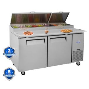 Commercial Pizza Prep Table with Built-in