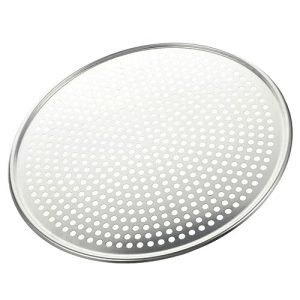Stainless Steel Perforated Pizza Pan 16-inch: Crispier