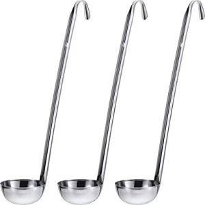 Stainless Steel Ladle Soup Handle with Pouring Rim