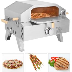 2-in-1 Gas Pizza Oven & Propane Grill - Fast Heating