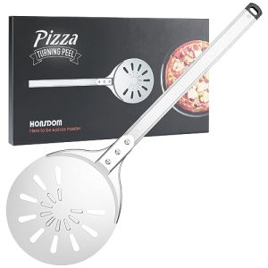 Perforated Aluminum Pizza Turning Peel - Lightweight