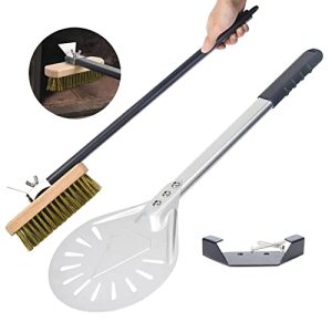 Professional Pizza Shovel and Cleaning Brush Set