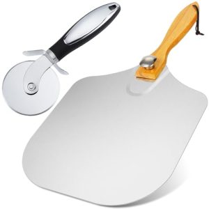 Professional Pizza Peel Set with Foldable Handle