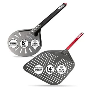 Premium Perforated Pizza Peel Bundle - 14 Inch XL