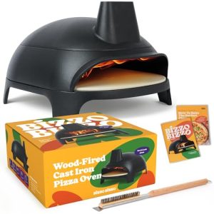 Cast Iron Wood Fire Pizza Oven - Enjoy 12 Inch Pizzas