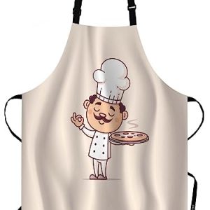 Cute Fast Food Chef Apron with Adjustable Straps - Waterproof & Stain Resistant