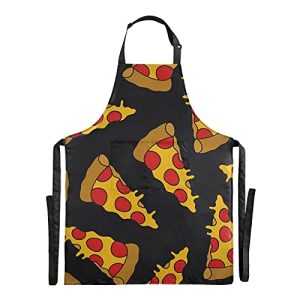 Adjustable Bib Apron with Handy Pockets for BBQ