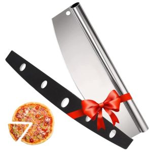 Effortless Chopping 14” Stainless Steel Pizza Rocker