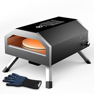 Auto-Rotate Gas Pizza Oven: 14" Outdoor Oven with Safety Features