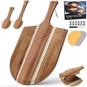 Acacia Wood Pizza Peel with Detachable Handles