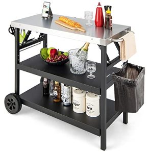 Ultimate Outdoor Grill Cart: Stainless Steel Prep