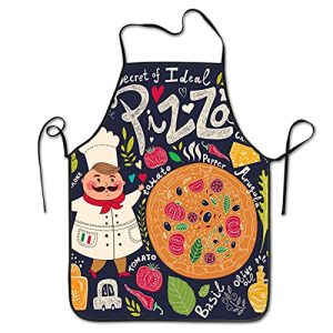 Cartoon Pizza Apron - Fun Kitchen Bib Apron for Pizza Lovers