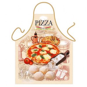 Italian Pizza Kitchen Apron - Stain-Resistant Polyester