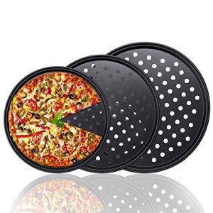 AirFlow Pizza Crisper Trays Set: Non-Stick Perforated