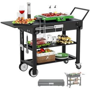 Portable Outdoor Grill Table - Universal Grill Cart