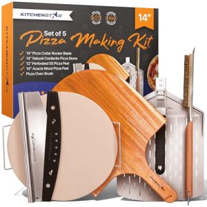 Crispy Crust Pizza Kit: 14" Cordierite Stone, Stainless