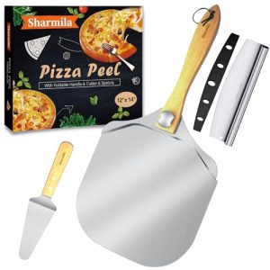 Professional Aluminum Pizza Peel Set with Foldable