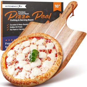 Acacia Wood Pizza Peel: Premium 16" Paddle Spatula
