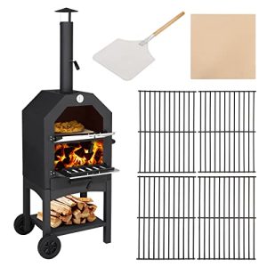 Portable Wood Fired Pizza Oven with Quick Heating