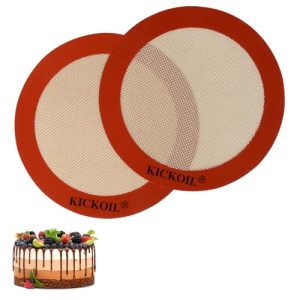 Premium Non-Stick Round Silicone Baking Mat Set