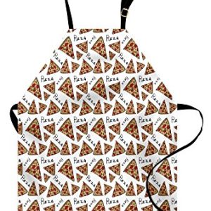 Doodle Style Pizza Apron | Adjustable Unisex Bib for Cooking and Gardening