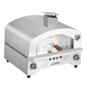 Stainless Steel Gas Pizza Oven - Fast Cooking with 13" Pizza Stone