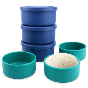 6-Piece Pizza Dough Proofing Box Set - Silicone Containers for Perfect Dough Rising