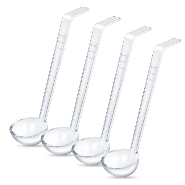 Set of 4 Clear Acrylic Mini Ladles - Perfect for Elegant