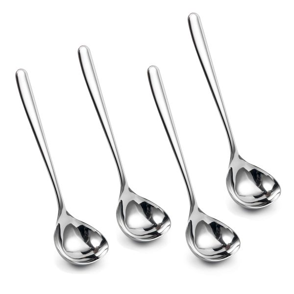 Steel Small Serving Ladles - Set of 4, 8-Inch Long
