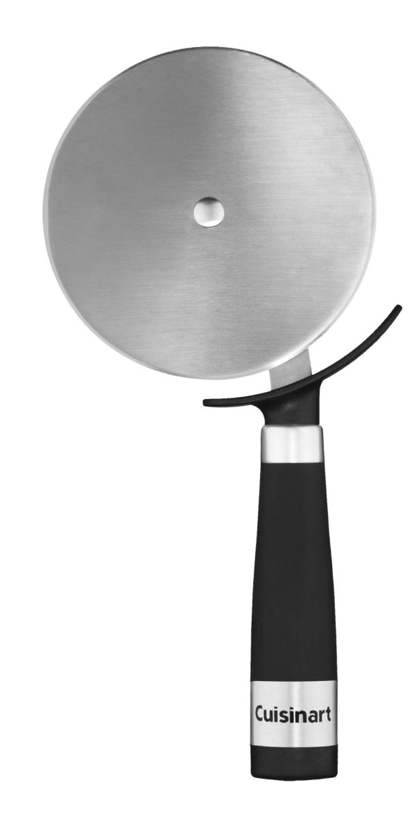 Sleek Black/Stainless Barrell Handle Pizza Cutter