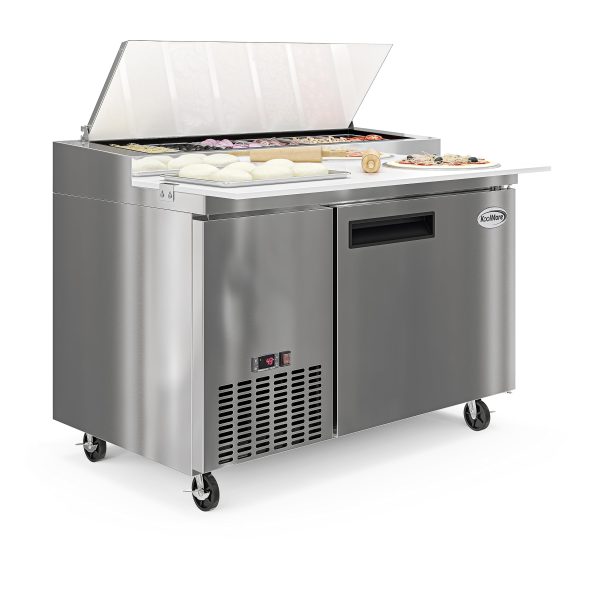 50 Inch Commercial Pizza Prep Table with Refrigerator