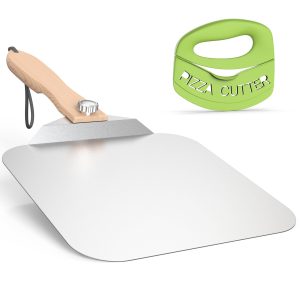 Foldable Aluminum Pizza Peel with Wood Handle