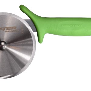 Stain-Free High-Carbon Steel Pizza Cutter with Green Handle