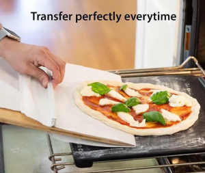 Non-Stick Sliding Pizza Peel – Effortlessly Transfer Pizza from Oven to Table with Heat-Resistant Handle