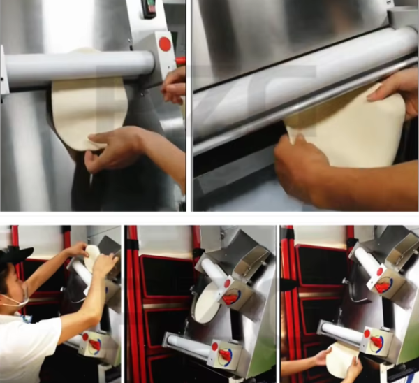Commercial Stainless Steel Pizza Dough Press - Adjustable Thickness, Ideal for Pita & Flatbread - Image 2