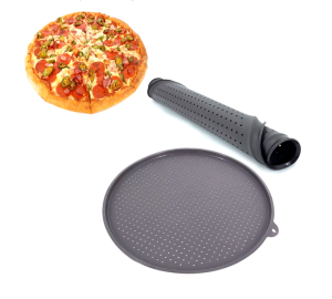 Round Silicone Pizza Pan with Perforated Airflow Design – Perfect for Crispier Crusts
